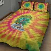 Tie-Dye Skeleton Surfing Lithuania Quilt Bed Set It’s 5 O’Clock Somewhere - Wonder Print Shop