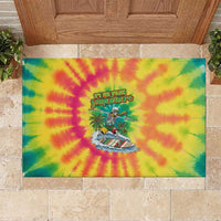 Tie-Dye Skeleton Surfing Lithuania Rubber Doormat It’s 5 O’Clock Somewhere - Wonder Print Shop