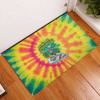 Tie-Dye Skeleton Surfing Lithuania Rubber Doormat It’s 5 O’Clock Somewhere - Wonder Print Shop