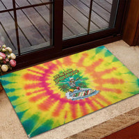 Tie-Dye Skeleton Surfing Lithuania Rubber Doormat It’s 5 O’Clock Somewhere - Wonder Print Shop