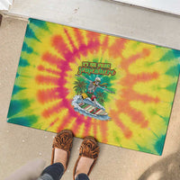 Tie-Dye Skeleton Surfing Lithuania Rubber Doormat It’s 5 O’Clock Somewhere - Wonder Print Shop