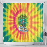Tie-Dye Skeleton Surfing Lithuania Shower Curtain It’s 5 O’Clock Somewhere - Wonder Print Shop