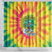 Tie-Dye Skeleton Surfing Lithuania Shower Curtain It’s 5 O’Clock Somewhere - Wonder Print Shop