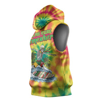Tie-Dye Skeleton Surfing Lithuania Sleeveless Hoodie It’s 5 O’Clock Somewhere - Wonder Print Shop