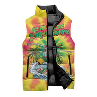 Tie-Dye Skeleton Surfing Lithuania Sleeveless Puffer Jacket It’s 5 O’Clock Somewhere - Wonder Print Shop