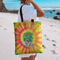 Tie-Dye Skeleton Surfing Lithuania Tote Bag It’s 5 O’Clock Somewhere - Wonder Print Shop