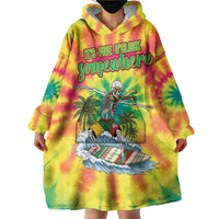Tie-Dye Skeleton Surfing Lithuania Wearable Blanket Hoodie It’s 5 O’Clock Somewhere - Wonder Print Shop