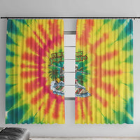 Tie-Dye Skeleton Surfing Lithuania Window Curtain It’s 5 O’Clock Somewhere - Wonder Print Shop