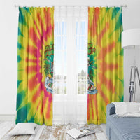 Tie-Dye Skeleton Surfing Lithuania Window Curtain It’s 5 O’Clock Somewhere - Wonder Print Shop