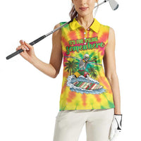Tie-Dye Skeleton Surfing Lithuania Women Sleeveless Polo Shirt It’s 5 O’Clock Somewhere - Wonder Print Shop