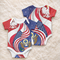 Poland American Heritage Month Baby Onesie Polish and American National Symbols
