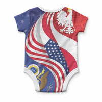 Poland American Heritage Month Baby Onesie Polish and American National Symbols
