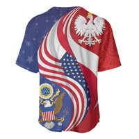 Poland American Heritage Month Baseball Jersey Polish and American National Symbols