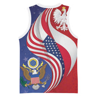 Poland American Heritage Month Basketball Jersey Polish and American National Symbols