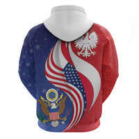 Poland American Heritage Month Hoodie Polish and American National Symbols