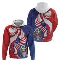 Poland American Heritage Month Hoodie Polish and American National Symbols