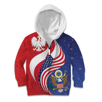Poland American Heritage Month Kid Hoodie Polish and American National Symbols