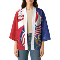 Poland American Heritage Month Kimono Polish and American National Symbols