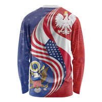 Poland American Heritage Month Long Sleeve Shirt Polish and American National Symbols