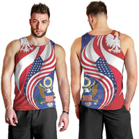 Poland American Heritage Month Men Tank Top Polish and American National Symbols