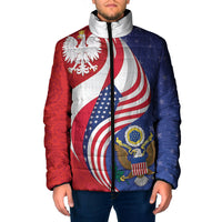 Poland American Heritage Month Padded Jacket Polish and American National Symbols