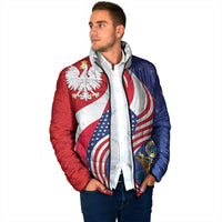 Poland American Heritage Month Padded Jacket Polish and American National Symbols