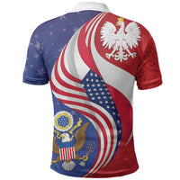 Poland American Heritage Month Polo Shirt Polish and American National Symbols