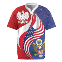 Poland American Heritage Month Rugby Jersey Polish and American National Symbols