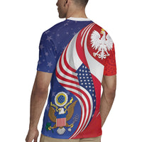 Poland American Heritage Month Rugby Jersey Polish and American National Symbols