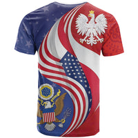 Poland American Heritage Month T Shirt Polish and American National Symbols