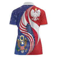 Poland American Heritage Month Women Polo Shirt Polish and American National Symbols