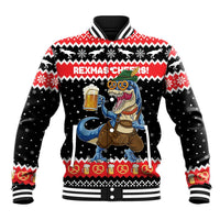 Personalized German T-Rex Christmas Baseball Jacket Funny Beer Dinosaur Xmas - Wonder Print Shop