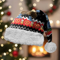 Personalized German T-Rex Christmas Santa Hat Funny Beer Dinosaur Xmas - Wonder Print Shop