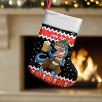 Personalized German T-Rex Christmas Stocking Funny Beer Dinosaur Xmas - Wonder Print Shop