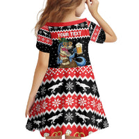 Personalized German T-Rex Christmas Family Matching Long Sleeve Bodycon Dress and Hawaiian Shirt Funny Beer Dinosaur Xmas - Wonder Print Shop