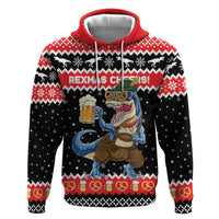 Personalized German T-Rex Christmas Hoodie Funny Beer Dinosaur Xmas - Wonder Print Shop