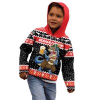 Personalized German T-Rex Christmas Kid Hoodie Funny Beer Dinosaur Xmas - Wonder Print Shop