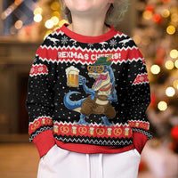 Personalized German T-Rex Christmas Kid Ugly Christmas Sweater Funny Beer Dinosaur Xmas - Wonder Print Shop