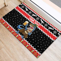 Personalized German T-Rex Christmas Rubber Doormat Funny Beer Dinosaur Xmas - Wonder Print Shop