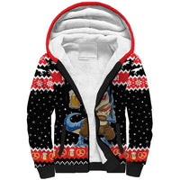 Personalized German T-Rex Christmas Sherpa Hoodie Funny Beer Dinosaur Xmas - Wonder Print Shop