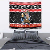 Personalized German T-Rex Christmas Tapestry Funny Beer Dinosaur Xmas - Wonder Print Shop