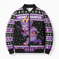 Personalized German Krampus Christmas Bomber Puffer Jacket German Christmas Legend - Wonder Print Shop