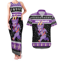 Personalized German Krampus Christmas Couples Matching Tank Maxi Dress and Hawaiian Shirt German Christmas Legend - Wonder Print Shop