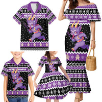 Personalized German Krampus Christmas Family Matching Mermaid Dress and Hawaiian Shirt German Christmas Legend - Wonder Print Shop