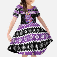 Personalized German Krampus Christmas Family Matching Off The Shoulder Long Sleeve Dress and Hawaiian Shirt German Christmas Legend - Wonder Print Shop