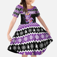 Personalized German Krampus Christmas Family Matching Off Shoulder Maxi Dress and Hawaiian Shirt German Christmas Legend - Wonder Print Shop