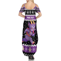 Personalized German Krampus Christmas Family Matching Summer Maxi Dress and Hawaiian Shirt German Christmas Legend - Wonder Print Shop