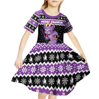 Personalized German Krampus Christmas Kid Short Sleeve Dress German Christmas Legend - Wonder Print Shop