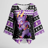Personalized German Krampus Christmas Kimono Sleeve Blouse German Christmas Legend - Wonder Print Shop