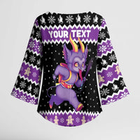 Personalized German Krampus Christmas Kimono Sleeve Blouse German Christmas Legend - Wonder Print Shop